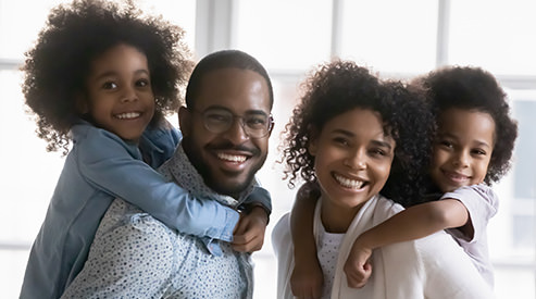 Smiling family